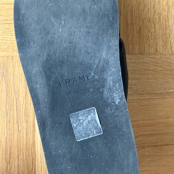 Frame platform leather slide sandals - Picture 4 of 5